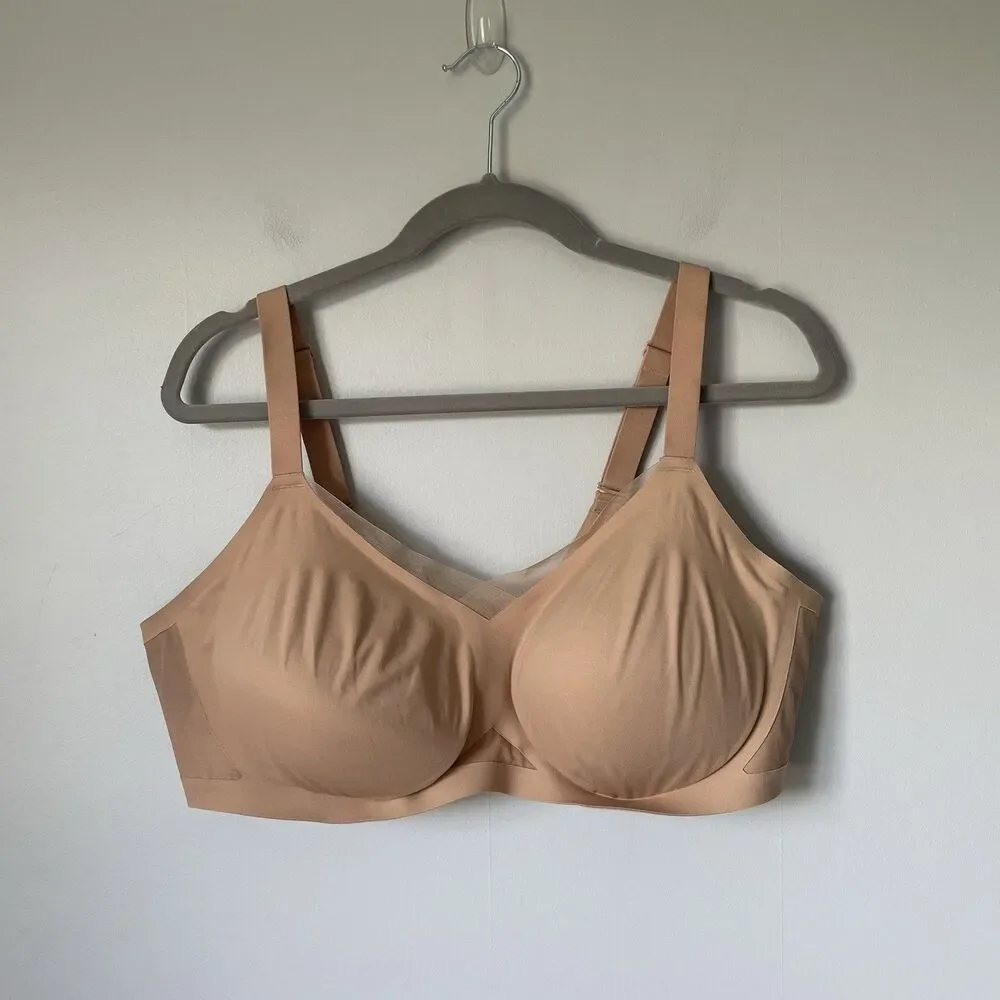 Honeylove Crossover Wireless Bra Sand Tan Nude Supportive Comfort Womens Size 2X
